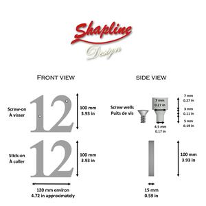 House number, numbered stakeout N°12