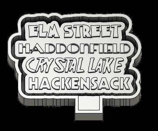 Horror Street Names Freshie STL