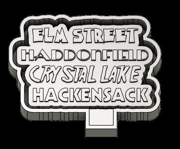 Horror Street Names Freshie STL