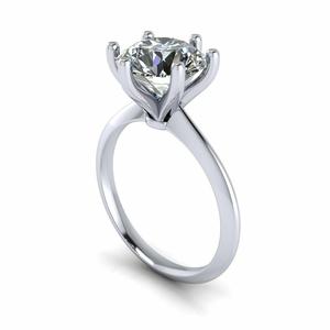 Solitaire Six Prong Diamond Ring R1