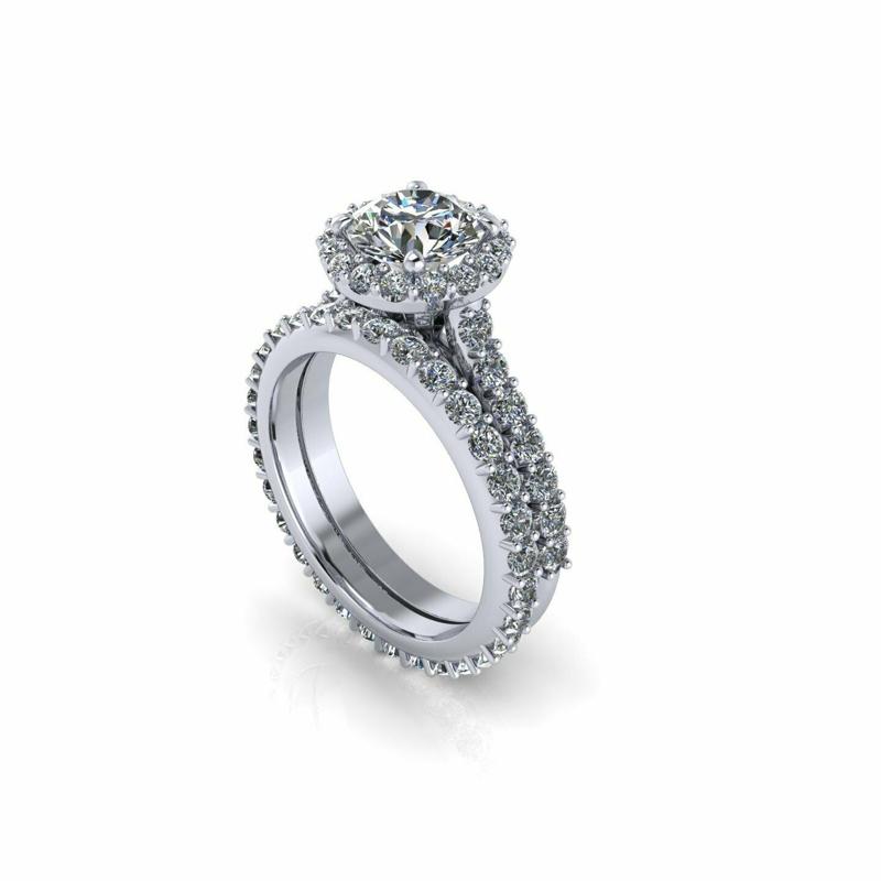 Pav Solitaire Diamond Ring R12