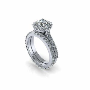 Pav Solitaire Diamond Ring R12