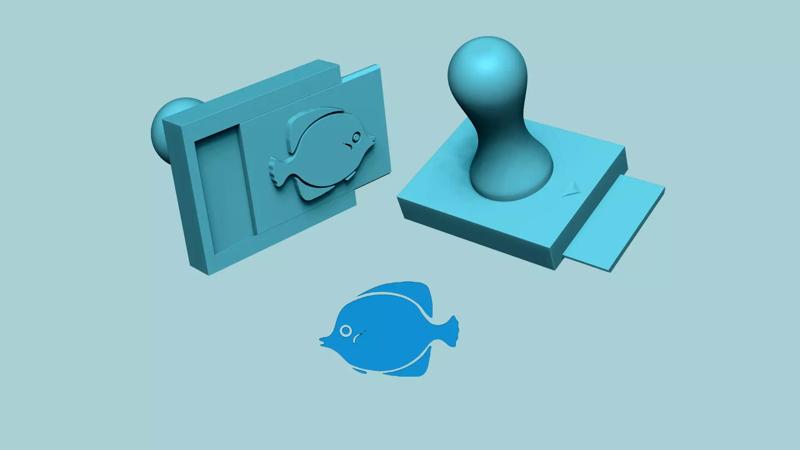 Stamp 07 - Fish - Fondant Decoration Maker Toy