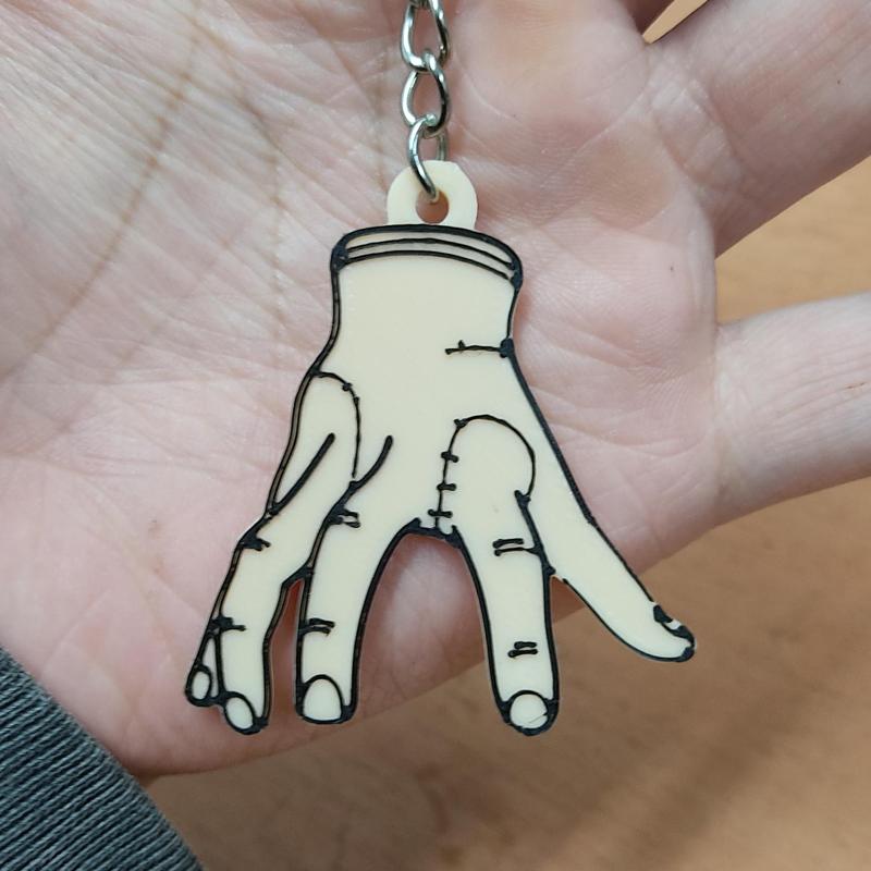 the wednesday keychan finger keychain