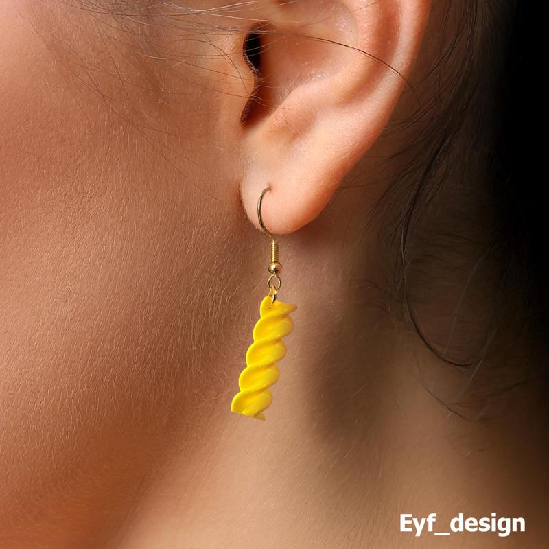 Fusilli Pasta Earring