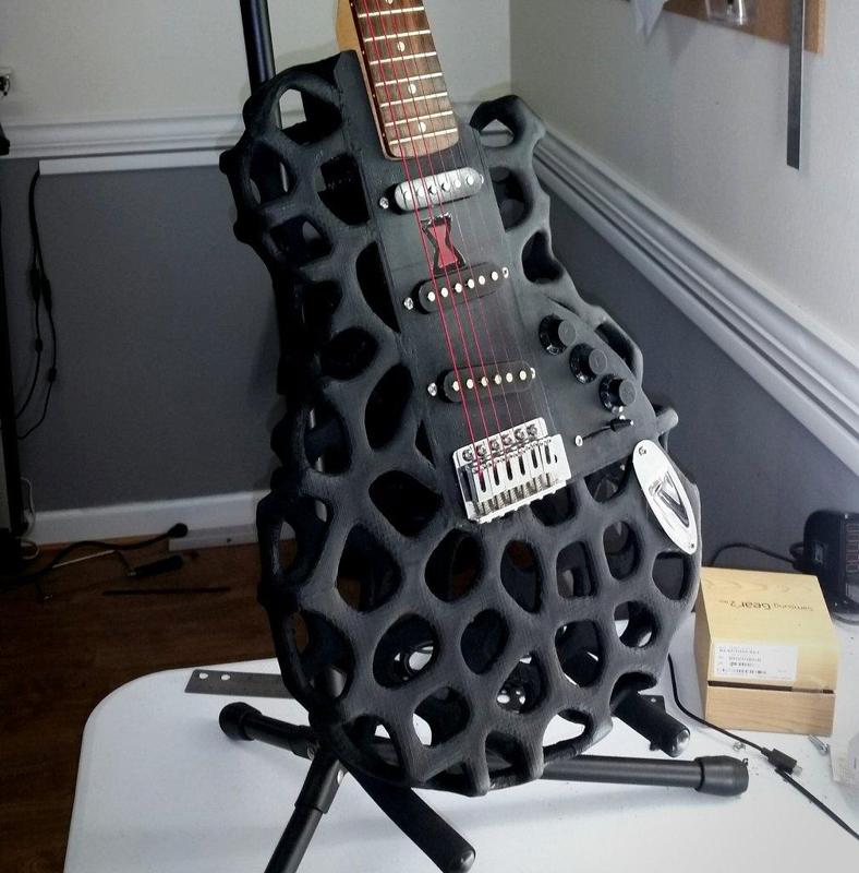 The Black Widow 3D Printed Guitar