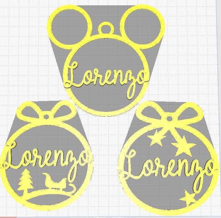 3 x Lorenzo, Christmas decorations