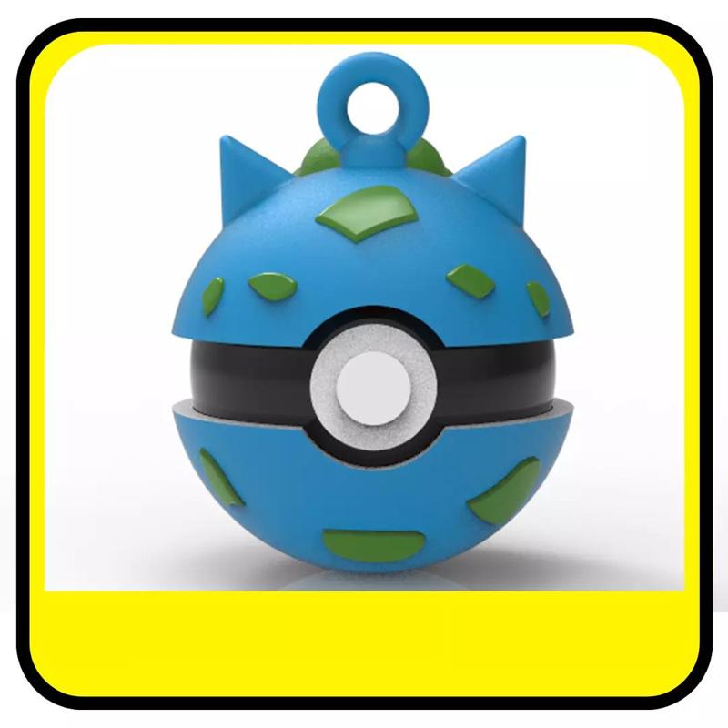 POKEMON CHRISTMAS ORNAMENTS - POKEBALLS - BULBASAURS