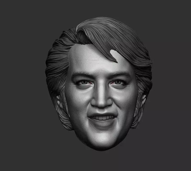 Elvis Presley Sixth scale head 3D printable 2