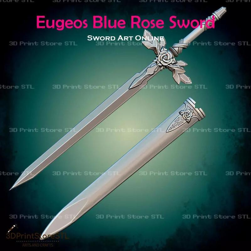 Eugeos Blue Rose Sword Cosplay Sword Art Online - STL File