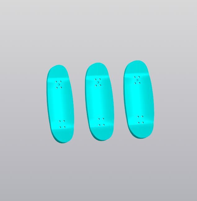 Shapes for Medium Fingerboard Mold