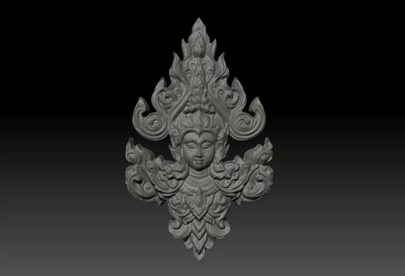Thai Ornament Decor Bas Relied 02 - 231005