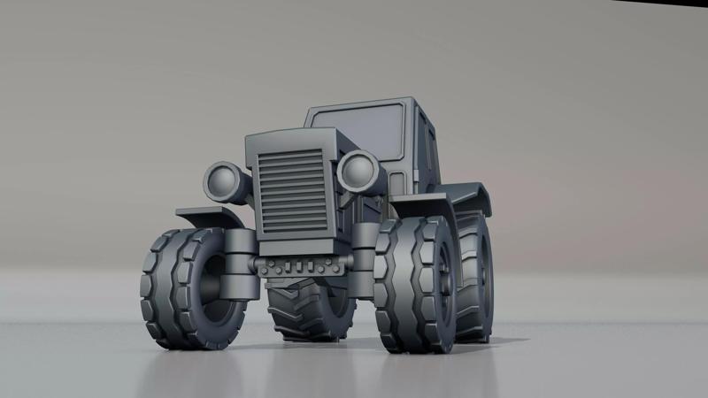 Tractor set of wheels