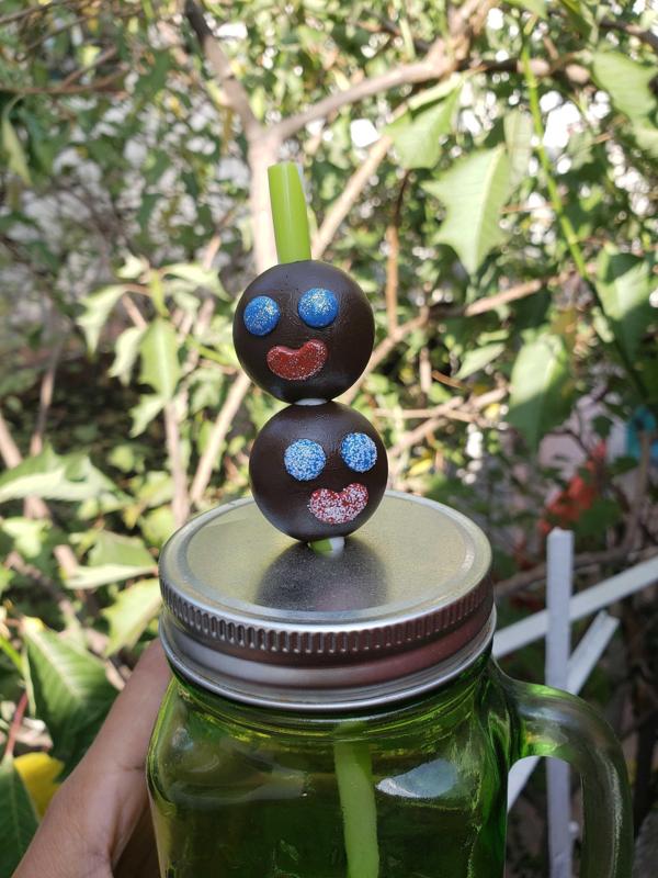 Straw topper Marzipan La Rosa and Clown Palette