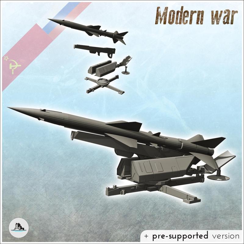 S-75 Dvina SA-2 Guideline SAM air defence missile system - Soviet Union Communism Red Army Military Russia Cold Era War