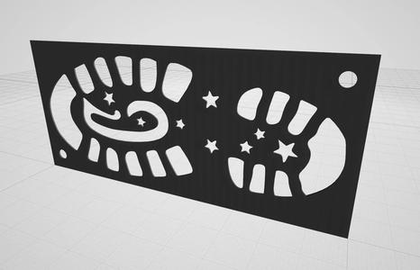 Christmas Santas Footprint Stencil Left and Right Boots