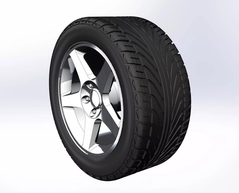 Wheel for scale model of sportcar Cobra 2004