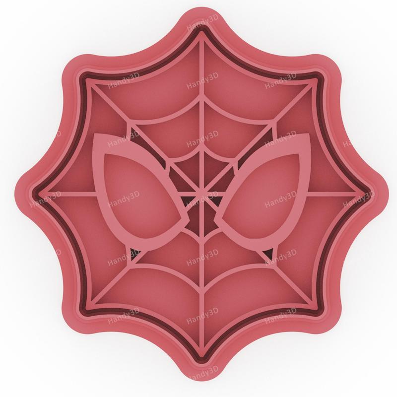 Spider-Man Eyes on Web Cookie Cutter & Stamp - 8 cm