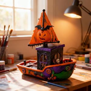 Benchy in Halloween costume. Scary but fabulous!
