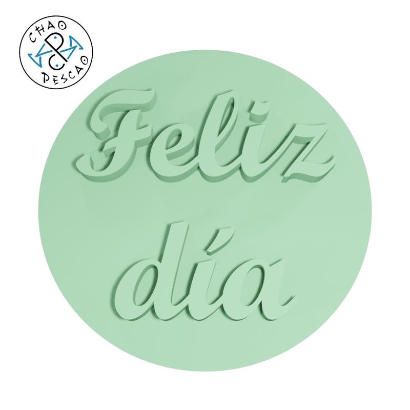 Feliz Día - Stamp (2) - Embossed + Debossed - Cookie Cutter - Fondant - Polymer Clay