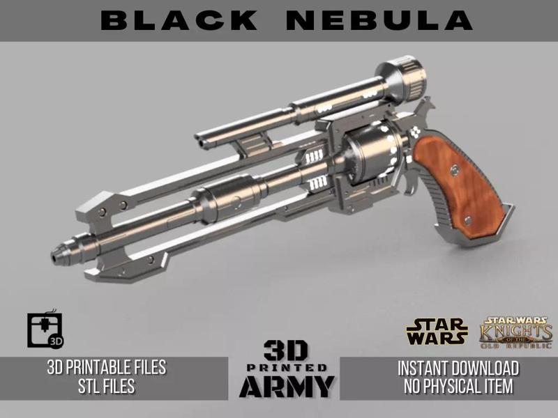 Black Nebula Heavy Blaster for cosplay
