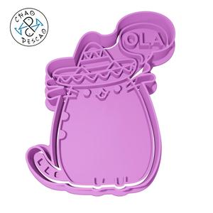 Pusheen Cat Mexican Hat - Cookie Cutter - Fondant - Polymer Clay