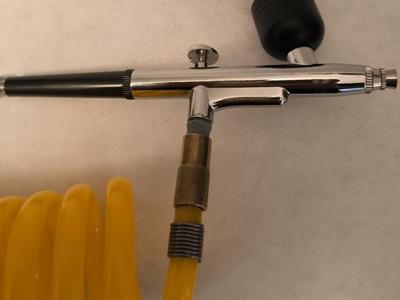 Air brush to tire inflator connector