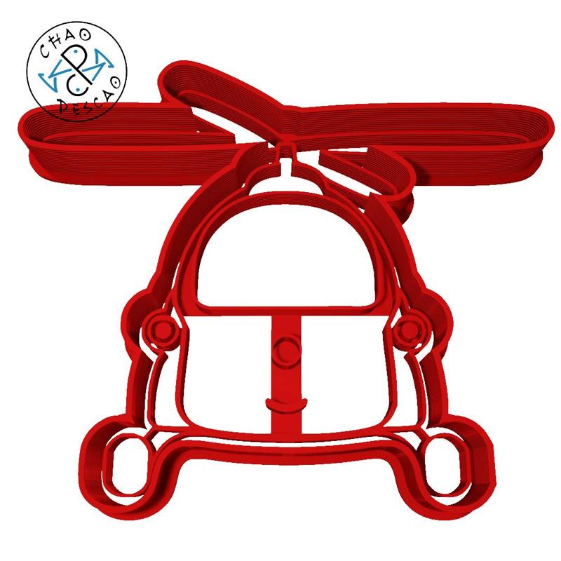 Helicopter  - Plim Plim - Cookie Cutter - Fondant - Polymer Clay