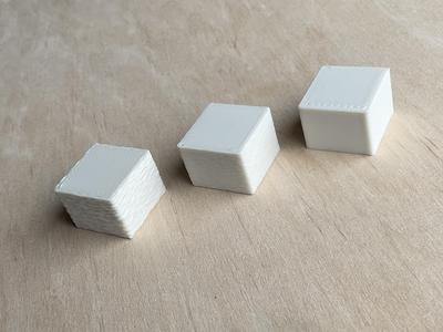 Test cube with fuzzy skin on the side surfaces.