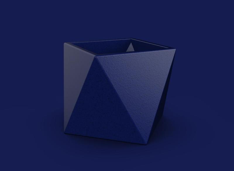 25. Facet - 4 Sides Geometric Flower Pot - V1 - Aina