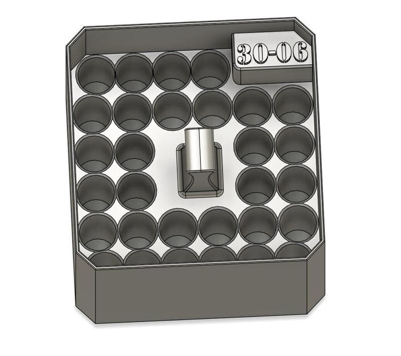 30-06 Rifle Ammo Milwaukee Packout storage organizer tray