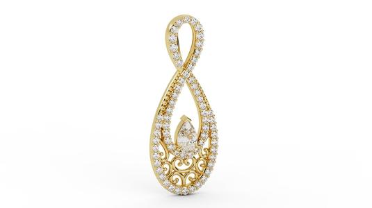 Infinity Teardrop Diamond Pendant