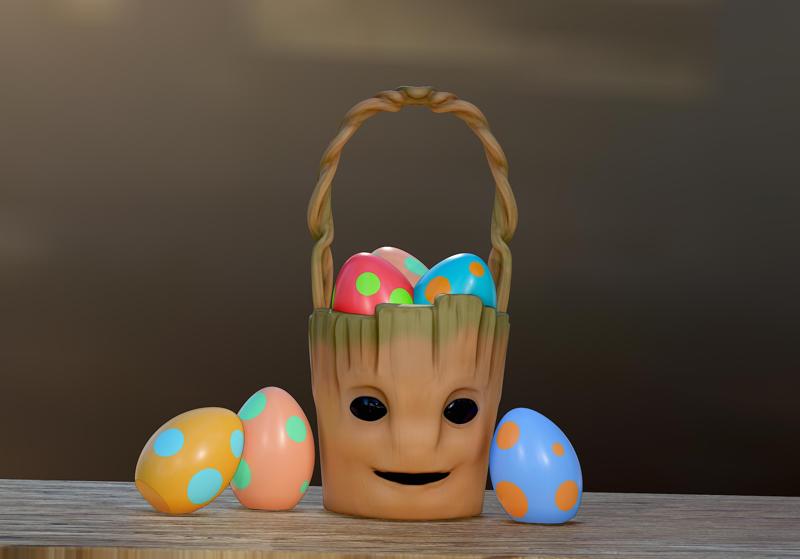 Baby Groot Easter Basket