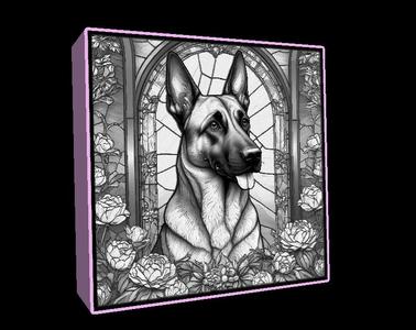 Lightbox Belgian Malinois lithophane