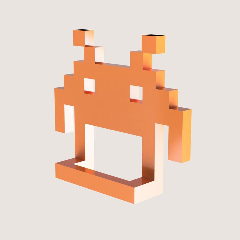 space invaders toilet paper holder