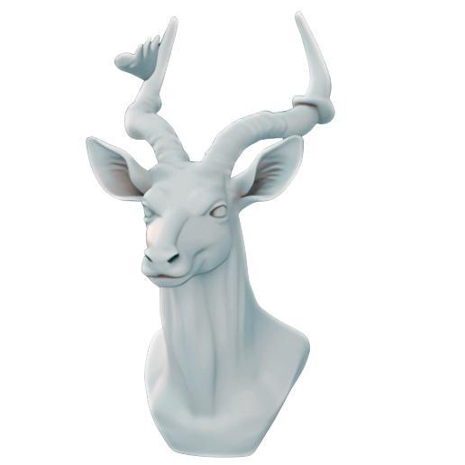 Antelope Head Bust Sculpture