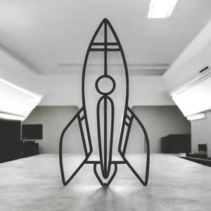 Rocket Line Art - Desktop Line Art