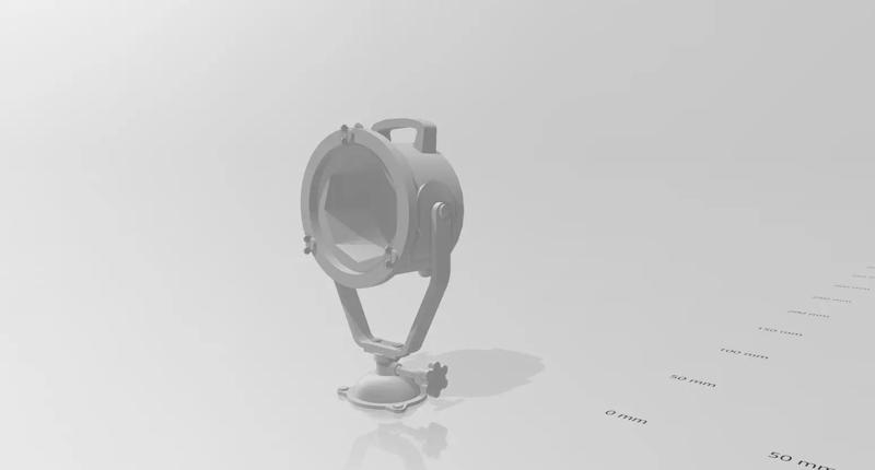 High detailed searchlight for ship models