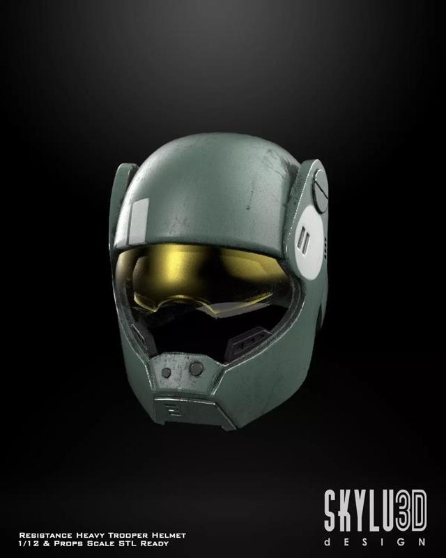 Resistance Heavy Trooper Helmet Bundle STL Files