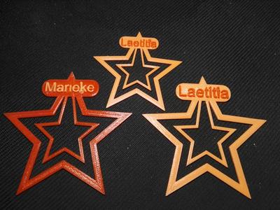 Star bookmark with name.