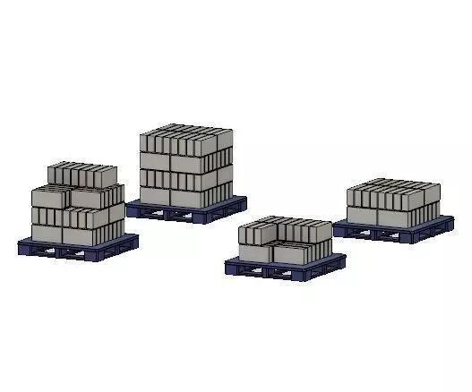 Model Railway Railroad Breeze Block Stack on a Pallet