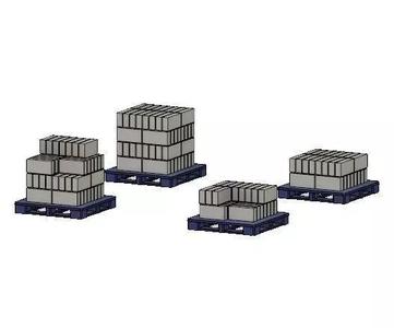 Model Railway Railroad Breeze Block Stack on a Pallet
