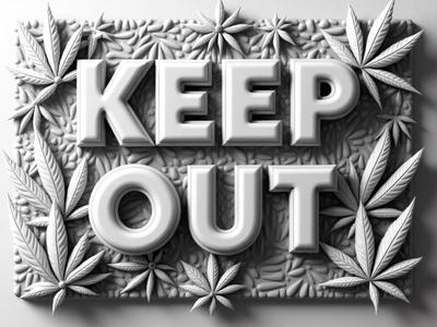 CANNABIS KEEP OUT Sign