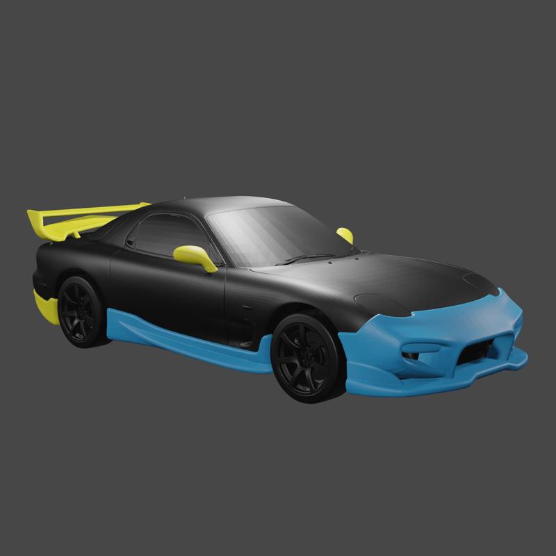 1/64 BODYKIT Mazda RX-7 VEILSIDE C-I COMBAT