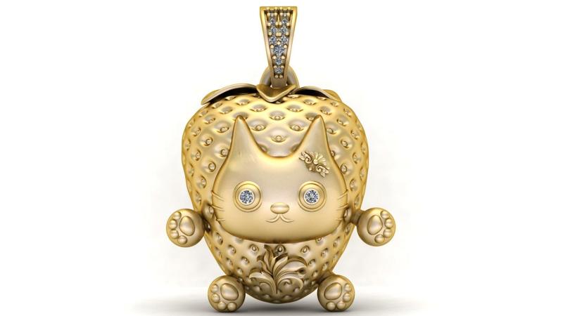 KITTY PANDANT 3D PRINTABLE MODAL