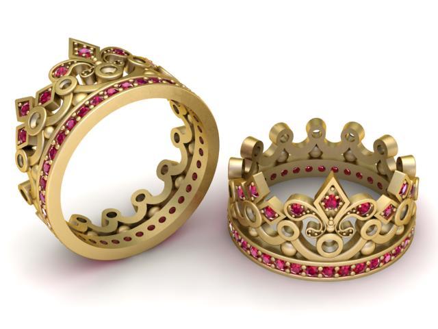 Queen gold crown PENDANT 3D PRINTABLE MODEL