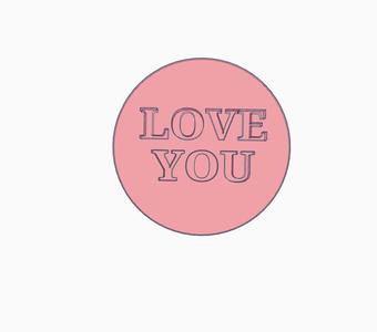 LOVE YOU Stamp Sello