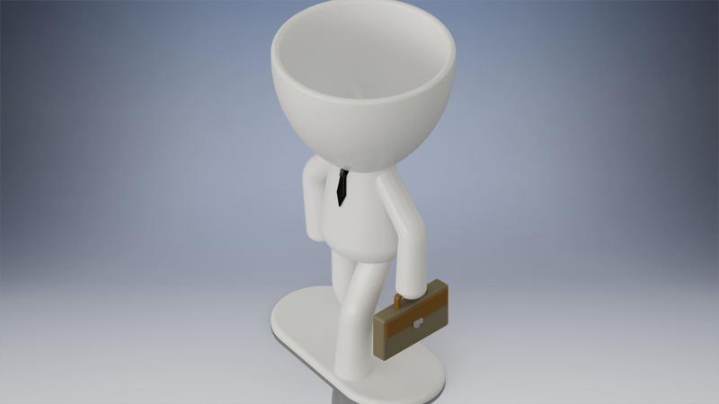 Robert Pot with suitcase, father's day