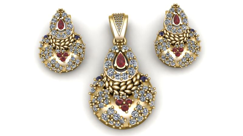 INDIAN FANCY LOCKET SET 3D PRINTABLE MODEL