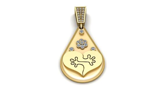 HEART DESIGN PENDANT 3D PRINTABLE MODEL